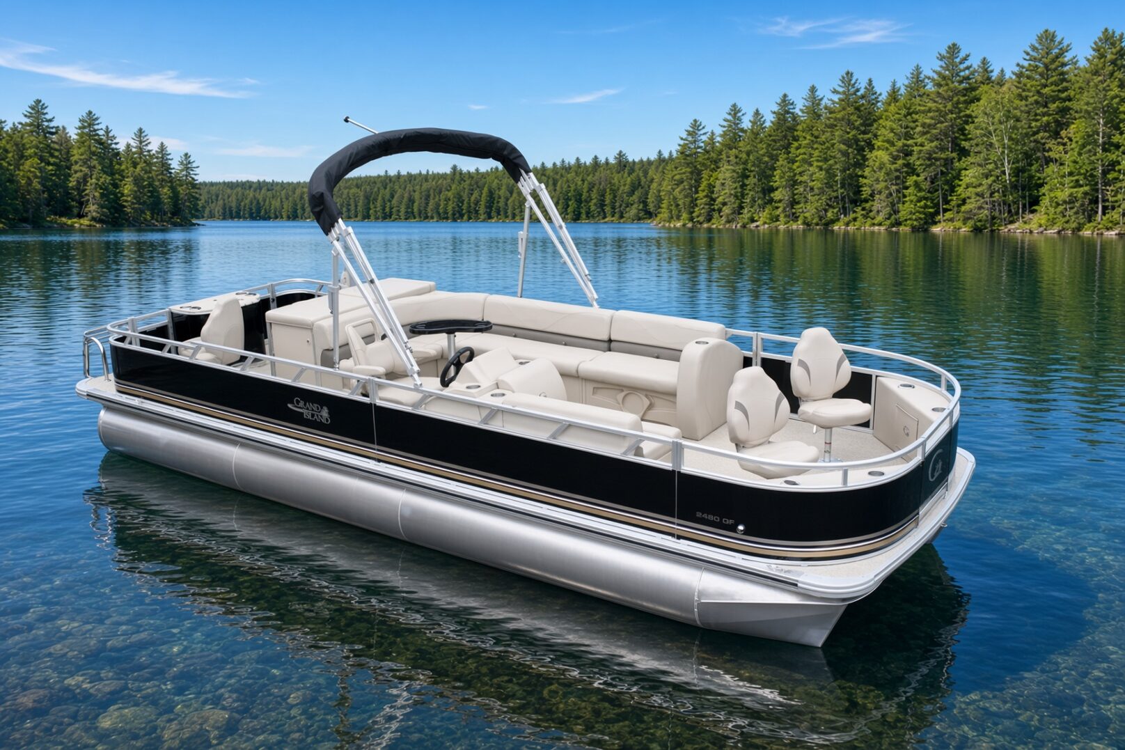2022 Grand Island Tahoe 2480 Fish & Ski Tritoon Pontoon